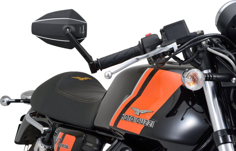 Daytona Bar End Mirror Black Side View Aluminium