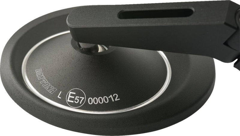 Daytona Bar End Mirror Black Side View Aluminium
