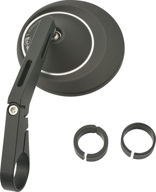 Daytona Bar End Mirror Black Side View Aluminium