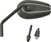 Daytona Aluminium Black Mirror Left Side View