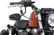 Daytona Aluminium Black Mirror Left Side View Each