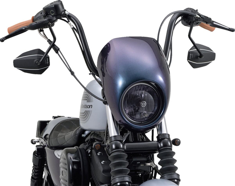 Daytona Aluminium Black Mirror Right Side View Each