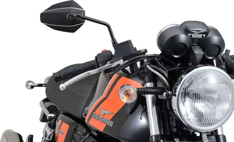 Daytona Aluminium Black Mirror Right Side View Each