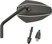 Daytona Aluminium Black Mirror Left Side View