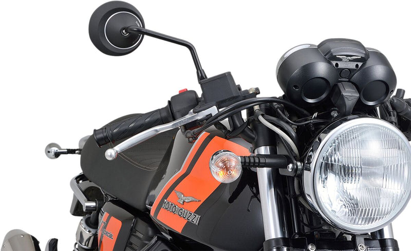 Daytona Aluminium Black Mirror Right Side View Each