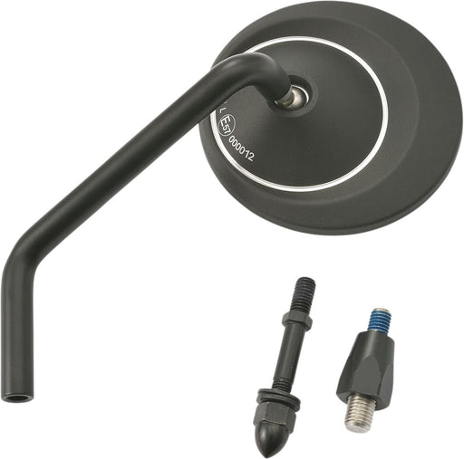 Daytona Aluminium Black Mirror Left Side View