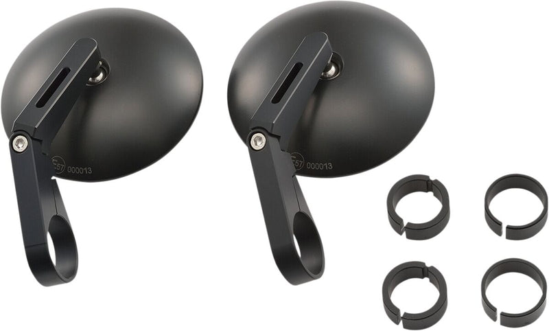 Daytona Bar End Mirror Black Side View Aluminium