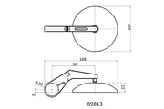 Daytona Bar End Mirror Black Side View Aluminium Each