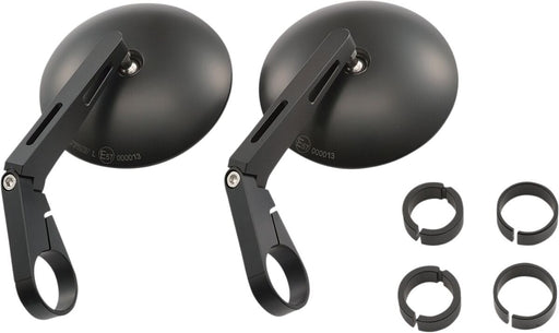 Daytona Bar End Mirror Black Side View Aluminium