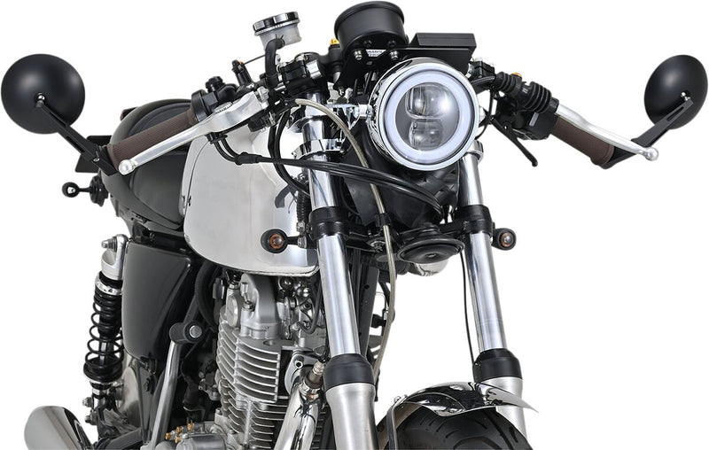 Daytona Bar End Mirror Black Side View Aluminium Each