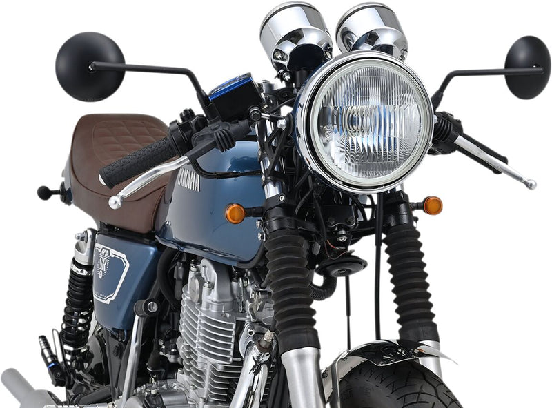 Daytona Steel ABS Mirror Black Side View Stainless Steel Set