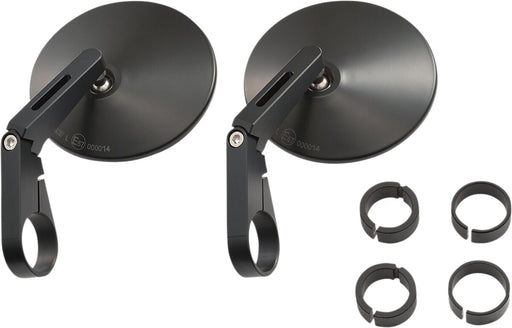 Daytona Bar End Mirror Black Side View Aluminium