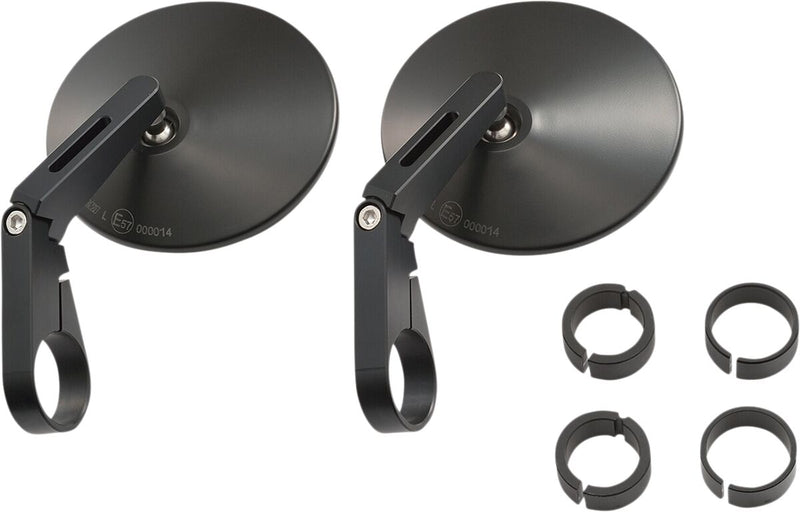 Daytona Bar End Mirror Black Side View Aluminium