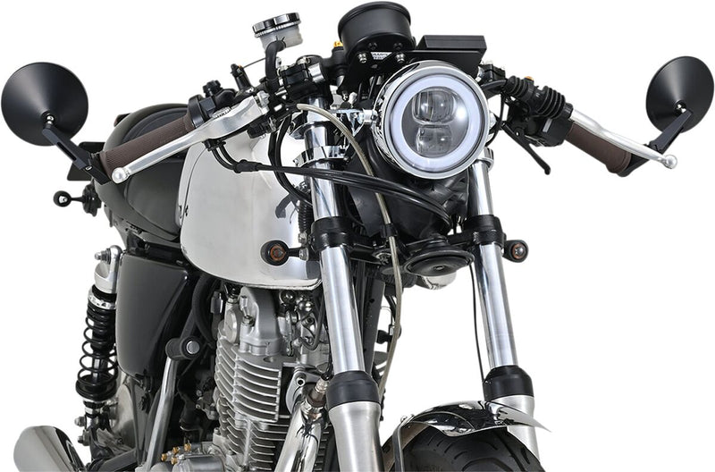 Daytona Bar End Mirror Black Side View Aluminium Each