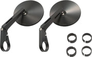 Daytona Bar End Mirror Black Side View Aluminium