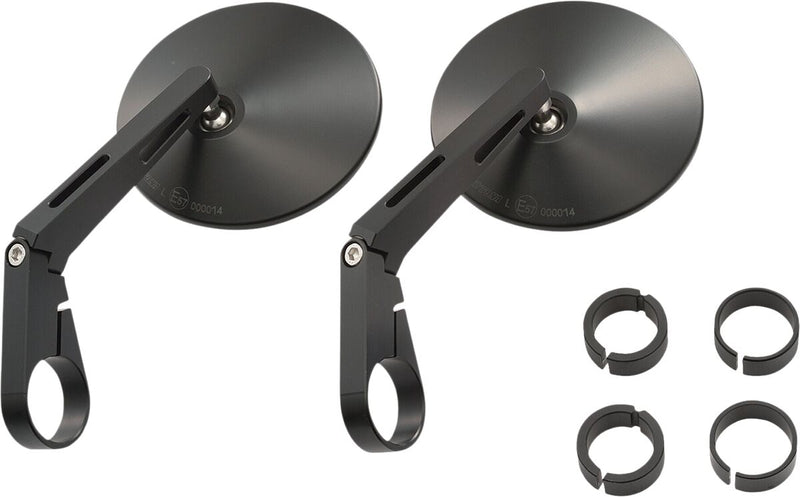 Daytona Bar End Mirror Black Side View Aluminium