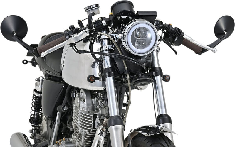 Daytona Bar End Mirror Black Side View Aluminium