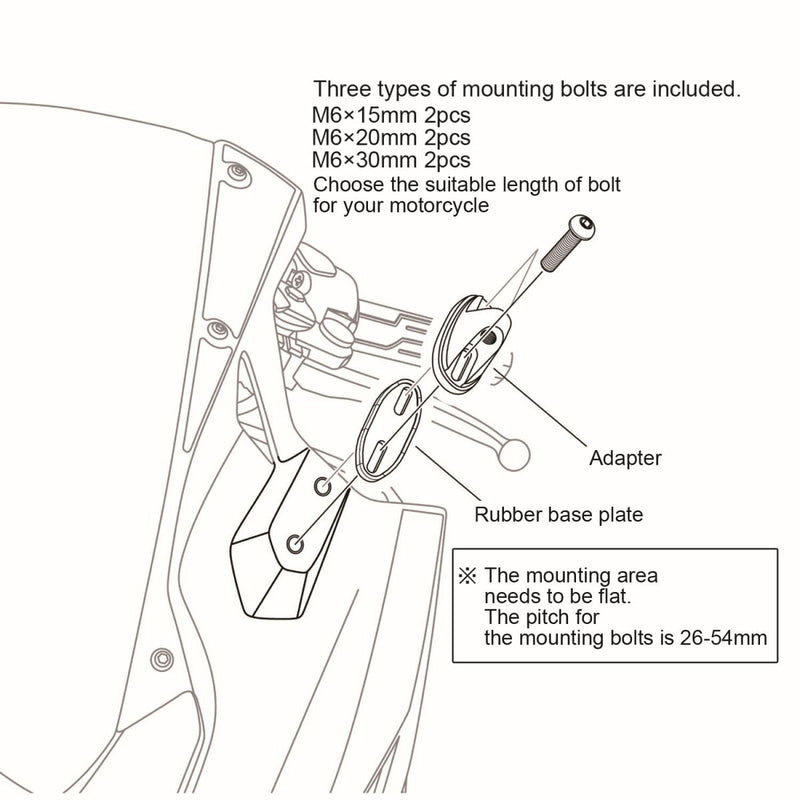 Daytona Aluminium ABS Mirror Black Left Side View