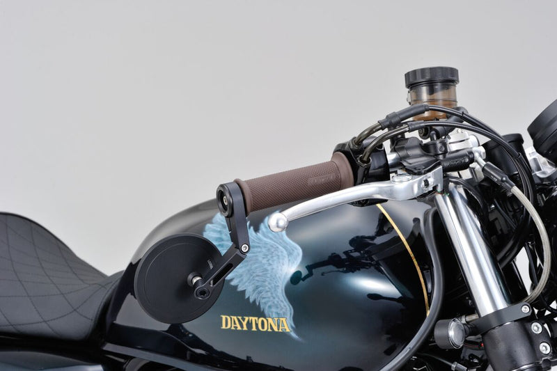 Daytona Bar End Mirror Black Side View Aluminium Each