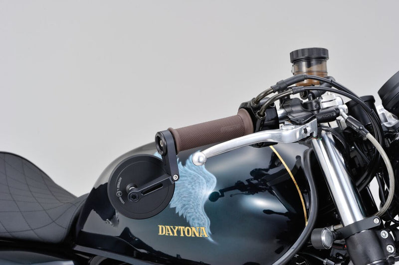Daytona Bar End Mirror Black Side View Aluminium Each