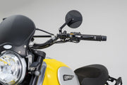 Daytona Handle Bar Clamp Mirror Black Round Handlebar ABS Plastic Nylon