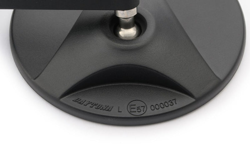 Daytona Handle Bar Clamp Mirror Black Round Handlebar ABS Plastic Nylon Each
