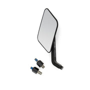 Daytona Aluminium Flat Mirror Black Square Right Mirror Back Each
