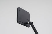 Daytona Aluminium Flat Mirror Black Square Right Mirror Back Each