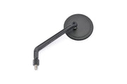 Daytona Aluminium Flat Mirror Black Round Left Mirror Back