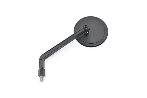 Daytona Aluminium Flat Mirror Black Round Left Mirror Back