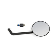 Daytona Aluminium Flat Mirror Black Round Left Mirror Back Each