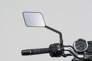 Daytona Aluminium Flat Mirror Black Square Left Mirror Back