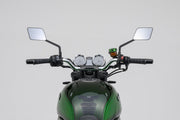 Daytona Aluminium Flat Mirror Black Square Left Mirror Back