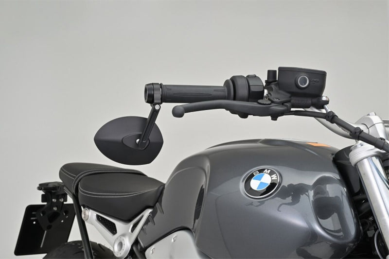 Daytona Aluminium Bar End Mirror Black Left Right Side View Each