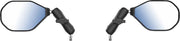 RAM Mounts Tough-Mirror™ Kit with M10-1.25 Bases - Medium Arm Black Powder-Coated Left Right Ball and Socket Side View Aluminium Composite