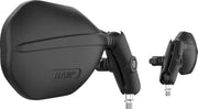 RAM Mounts Tough-Mirror™ Kit with M10-1.25 Bases - Medium Arm Black Powder-Coated Left Right Ball and Socket Side View Aluminium Composite