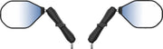 RAM Mounts Tough-Mirror™ Kit with M10-1.25 Bases - Long Arm Black Powder-Coated Left Right Ball and Socket Side View Aluminium Composite