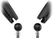 RAM Mounts Tough-Mirror™ Kit with M10-1.25 Bases - Long Arm Black Powder-Coated Left Right Ball and Socket Side View Aluminium Composite