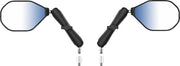 RAM Mounts Tough-Mirror™ Kit with M10-1.25 Bases/M10-1.5 Adapters - Long Arm Black Powder-Coated Left Right Ball and Socket Side View Aluminium Com...
