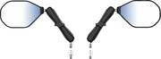 RAM Mounts Tough-Mirror™ Kit with M10-1.25 Bases/Reverse Adapter - Long Arm Black Powder-Coated Left Right Ball and Socket Side View Aluminium Comp...