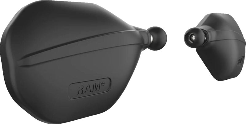 RAM Mounts Tough-Mirror™ Left/Right Mirrors with Ball Black Powder-Coated Double Ball and Socket Side View Aluminium Composite Kit