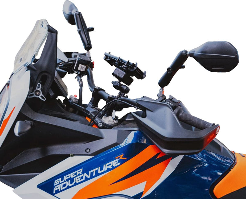 RAM Mounts Tough-Mirror™ Left Mirror without Ball Black Ball and Socket Side View Composite #RAP-465LU