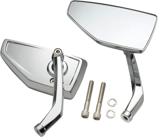 Ciro Chicane Mirror Chrome Left Right Side View Aluminium Pair
