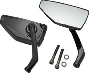 Ciro Chicane Mirror Black Left Right Side View Aluminium Pair