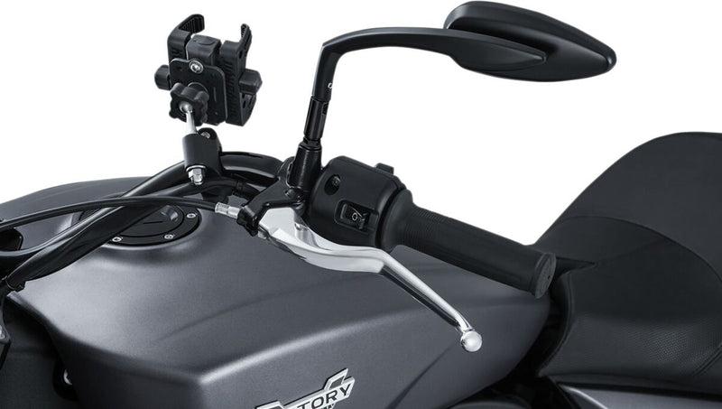 Kuryakyn Raised Mirror Mount In Black For All Honda, Indian, Kawasaki, Suzuki & Victory Motorcycles