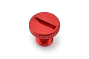 Daytona Mirror Plug Bolt Hole Plug Red Thread Left Aluminium