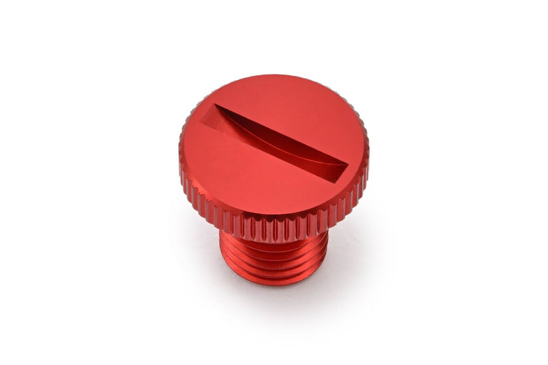Daytona Mirror Plug Bolt Hole Plug Red Thread Left Aluminium