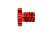Daytona Mirror Plug Bolt Hole Plug Red Thread Left Aluminium