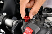 Daytona Mirror Plug Bolt Hole Plug Red Thread Left Aluminium Each