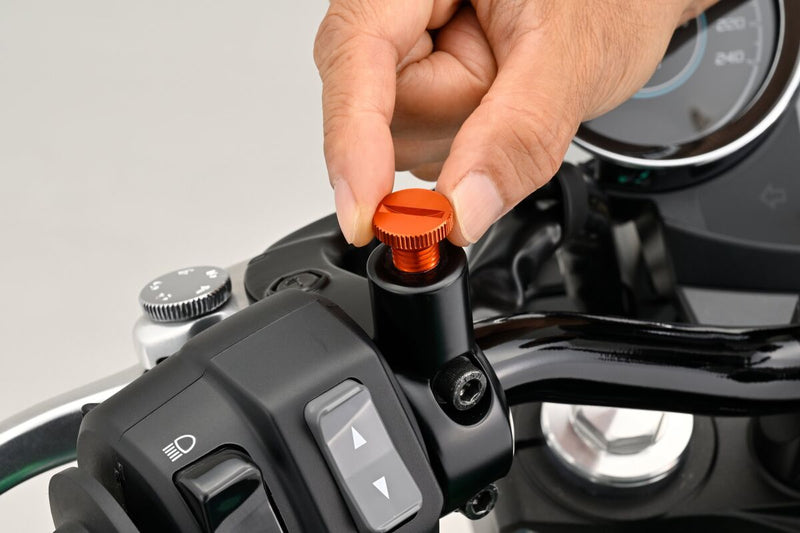 Daytona Mirror Plug Bolt Hole Plug Orange Thread Right Aluminium
